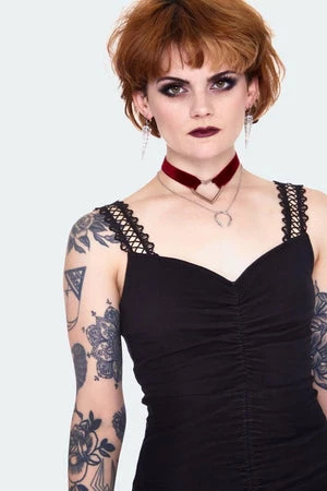 Jawbreaker Long At Back Rouched Dress With Lace 5 Jawbreaker Long At Back Rouched Dress With Lace - Image 5