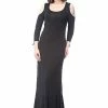 Queen Of Darkness Long Shoulder-Free Dress