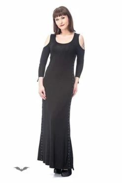 Queen Of Darkness Long Shoulder-Free Dress