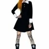 Dr Faust Long Sleeve Wednesday Addams Black Dress - Megan
