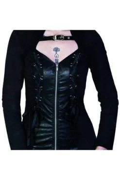 Dr Faust Long Sleeve Zipped Bodycon Black Mini Dress - Kaydence -Cheap GOTHIC DRESSES Store long sleeve zipped bodycon black mini dress kaydence dr faust 3 300x