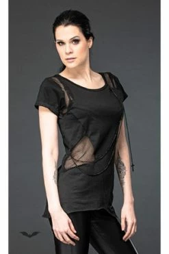 Queen Of Darkness Long Top With Mesh Inserts -Cheap GOTHIC DRESSES Store long top with mesh inserts queen of darkness 3 300x