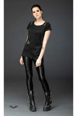 Queen Of Darkness Long Top With Mesh Inserts -Cheap GOTHIC DRESSES Store long top with mesh inserts queen of darkness 4 300x