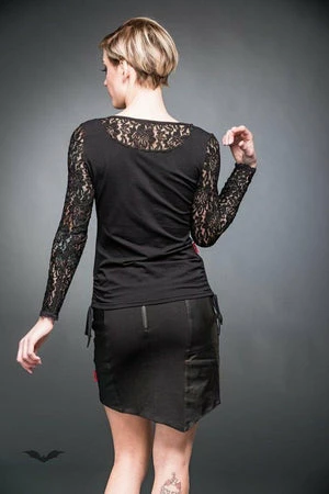 Queen Of Darkness Longsleeve Top With Lace Sleeves 2 Queen Of Darkness Longsleeve Top With Lace Sleeves - Image 2