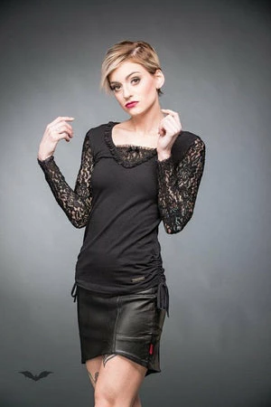 Queen Of Darkness Longsleeve Top With Lace Sleeves 1 Queen Of Darkness Longsleeve Top With Lace Sleeves