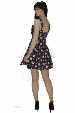 Dr Faust Lucky Cat Good Luck Mini Dress - Iris -Cheap GOTHIC DRESSES Store lucky cat good luck mini dress iris dr faust 3 300x