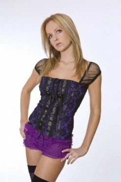 Burleska Lucy Gothic Top In Cotton And Black Lace Overlay -Cheap GOTHIC DRESSES Store lucy gothic top in cotton and black lace overlay burleska 5 300x