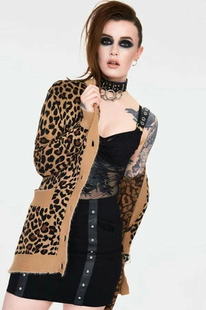 Jawbreaker Maneater Leopard Print Oversized Cardigan 3 Jawbreaker Maneater Leopard Print Oversized Cardigan - Image 3