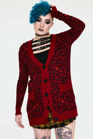 Jawbreaker Maneater Leopard Print Oversized Cardigan 6 Jawbreaker Maneater Leopard Print Oversized Cardigan - Image 6