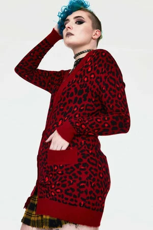 Jawbreaker Maneater Leopard Print Oversized Cardigan 8 Jawbreaker Maneater Leopard Print Oversized Cardigan - Image 8