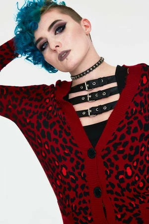 Jawbreaker Maneater Leopard Print Oversized Cardigan 9 Jawbreaker Maneater Leopard Print Oversized Cardigan - Image 9