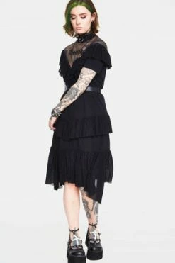 Jawbreaker Meet Your Destiny Decadent Frill Dress -Cheap GOTHIC DRESSES Store meet your destiny decadent frill dress jawbreaker 4 300x