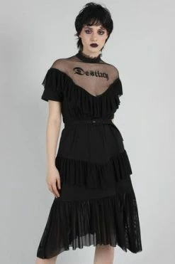 Jawbreaker Meet Your Destiny Decadent Frill Dress -Cheap GOTHIC DRESSES Store meet your destiny decadent frill dress jawbreaker 5 300x