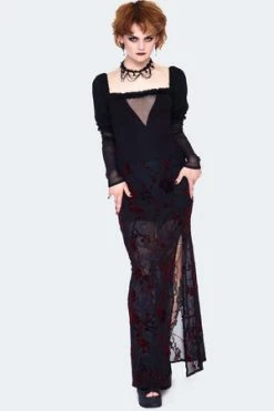 Jawbreaker Mesh Panels Long Sleeve Top With Lace -Cheap GOTHIC DRESSES Store mesh panels long sleeve top with lace tpa 2610 04.1453 300x