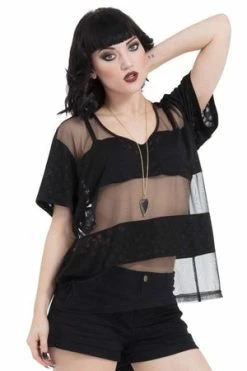 Jawbreaker Mini Skulls Oversized Top -Cheap GOTHIC DRESSES Store mini skulls oversized top jawbreaker 4 300x