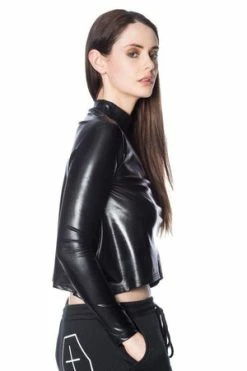 Banned Minimal Goth Turtle Neck Top 5 Banned Minimal Goth Turtle Neck Top -Cheap GOTHIC DRESSES Store minimal goth turtle neck top banned 3 300x