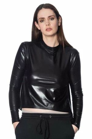 Banned Minimal Goth Turtle Neck Top 1 Banned Minimal Goth Turtle Neck Top