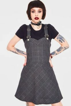 Jawbreaker Miss Morbid Tartan Overall Dress