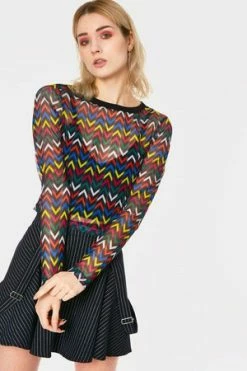 Jawbreaker Mix TaPe Mesh Top -Cheap GOTHIC DRESSES Store mix tape mesh top jawbreaker 3 300x