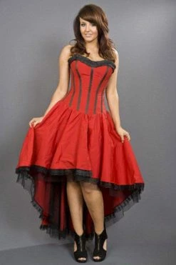 Burleska Monroe Corset Dress In Taffeta