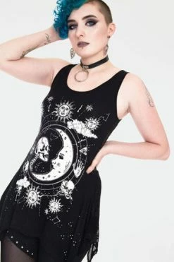 Jawbreaker Moonstone Longline Sleeveless Top With Back Mesh