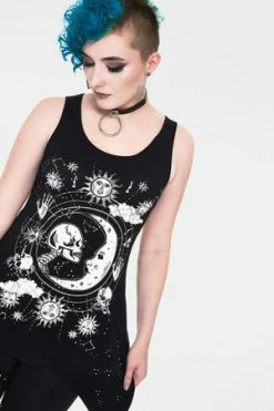 Jawbreaker Moonstone Longline Sleeveless Top With Back Mesh -Cheap GOTHIC DRESSES Store moonstone longline sleevles top with back mesh tpa 2518 03.1146 300x