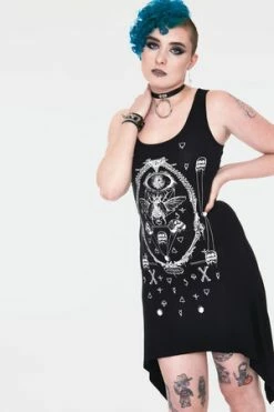 Jawbreaker Moth Witchy Dress With Back Ties