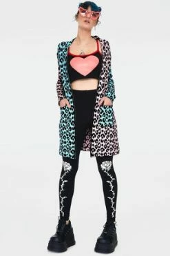 Jawbreaker Multi Pastel Leopard Print Cardigan -Cheap GOTHIC DRESSES Store multi pastel leopard print cardigan caa 3250 02.906 300x