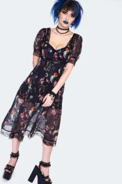 Jawbreaker Night Garden Print Midi Dress With Lace -Cheap GOTHIC DRESSES Store night garden print midi curve dress with lace dra 9567 pl 02.1426 300x