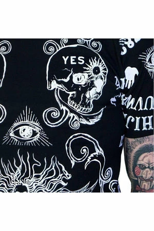 Dr Faust Ouija Board All Over Print Nu Goth Black T-Shirt - Mack 4 Dr Faust Ouija Board All Over Print Nu Goth Black T-Shirt - Mack - Image 4