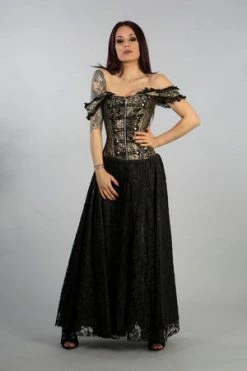 Burleska Paula Victorian Corset Dress In King Brocade