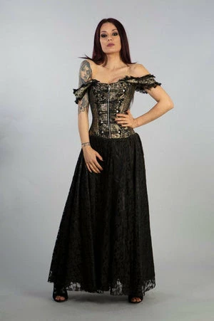 Burleska Paula Victorian Corset Dress In King Brocade 1 Burleska Paula Victorian Corset Dress In King Brocade
