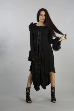 Burleska Pentagram Dress In Cotton And Black Lace -Cheap GOTHIC DRESSES Store pentagram dress in cotton and black lace burleska 12 300x