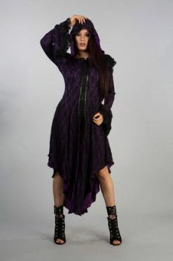 Burleska Pentagram Dress In Cotton And Black Lace -Cheap GOTHIC DRESSES Store pentagram dress in cotton and black lace burleska 3 300x