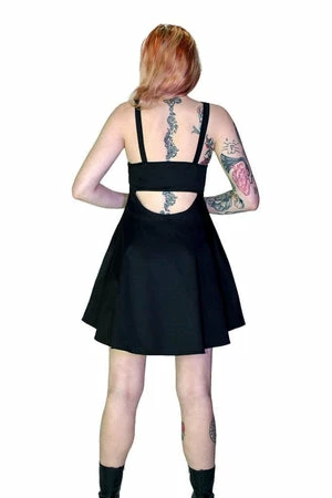 Dr Faust Pentagram Strap Black Mini Dress - Tamsyn 2 Dr Faust Pentagram Strap Black Mini Dress - Tamsyn - Image 2