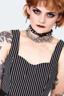 Jawbreaker Pinstripe Bodycre Dress With Waist Belt -Cheap GOTHIC DRESSES Store pinstripe bodycre dress with waist belt dra 9563 04.1444 300x