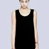 Long Clothing Plain Black Vest - Unisex