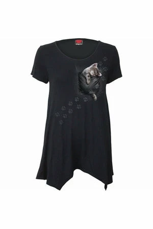 Spiral Pocket Kitten - Smock - Tunic Casual Top 1 Spiral Pocket Kitten - Smock - Tunic Casual Top