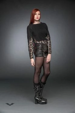 Queen Of Darkness Pullover With Cotton-Lace At Seam And Sleeve -Cheap GOTHIC DRESSES Store pullover with cotton lace at seam and sleeve queen of darkness 5 300x