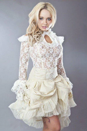 Burleska Queen Long Sleeve Gothic Top In Lace 1 Burleska Queen Long Sleeve Gothic Top In Lace