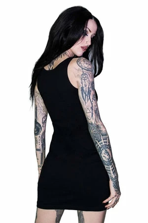 Dr Faust Red Crawling Snake Leviathan Black Mini Dress - Rosalyn 2 Dr Faust Red Crawling Snake Leviathan Black Mini Dress - Rosalyn - Image 2