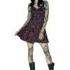Dr Faust Red Magical Spell Black Mini Dress - Daisy