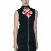 Dr Faust Red Pentagram Black Mini Dress - Francie