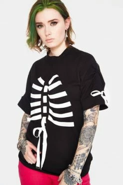 Jawbreaker Ribbon Ribcage Longline Tee