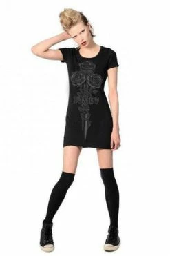 Toxico Rose & Knife Tee Dress