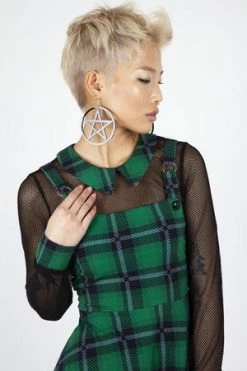 Jawbreaker Round In Circles Plaid Overall Dress -Cheap GOTHIC DRESSES Store round in circles plaid overall dress jawbreaker 5 300x