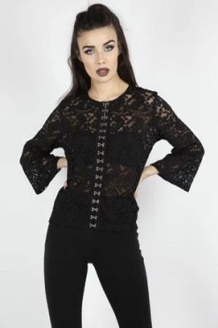 Jawbreaker Ruffling Feathers Lace Top -Cheap GOTHIC DRESSES Store ruffling feathers lace top jawbreaker 6 300x