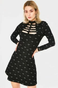 Jawbreaker Salem Grumpy Cat Cut Out Dress