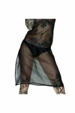 Dr Faust Scoop Neck Pink Sheer Mini Dress - Summer -Cheap GOTHIC DRESSES Store scoop neck black sheer mini dress summer dr faust 6 300x