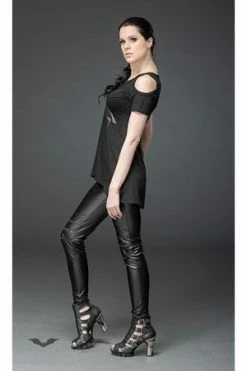 Queen Of Darkness Shoulder-Free Top With Pentagram Print -Cheap GOTHIC DRESSES Store shoulder free top with pentagram print queen of darkness 4 300x